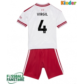 Liverpool Virgil van Dijk #4 Replik Auswärtstrikot Kinder 2026-27 Kurzarm (+ Kurze Hosen)